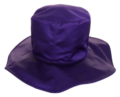 Dolce & Gabbana Elegant Purple Silk Top Hat - 57 cm|S