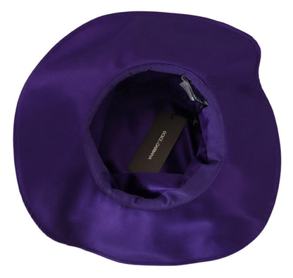 Dolce & Gabbana Elegant Purple Silk Top Hat - 57 cm|S