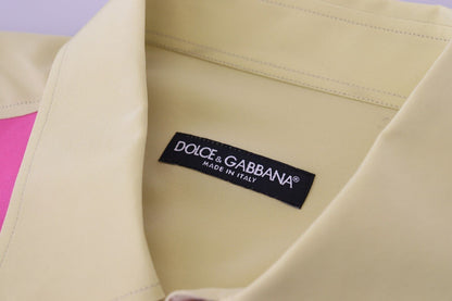 Dolce & Gabbana Elegant Multicolor Silk Button-Down Shirt - IT41 | L