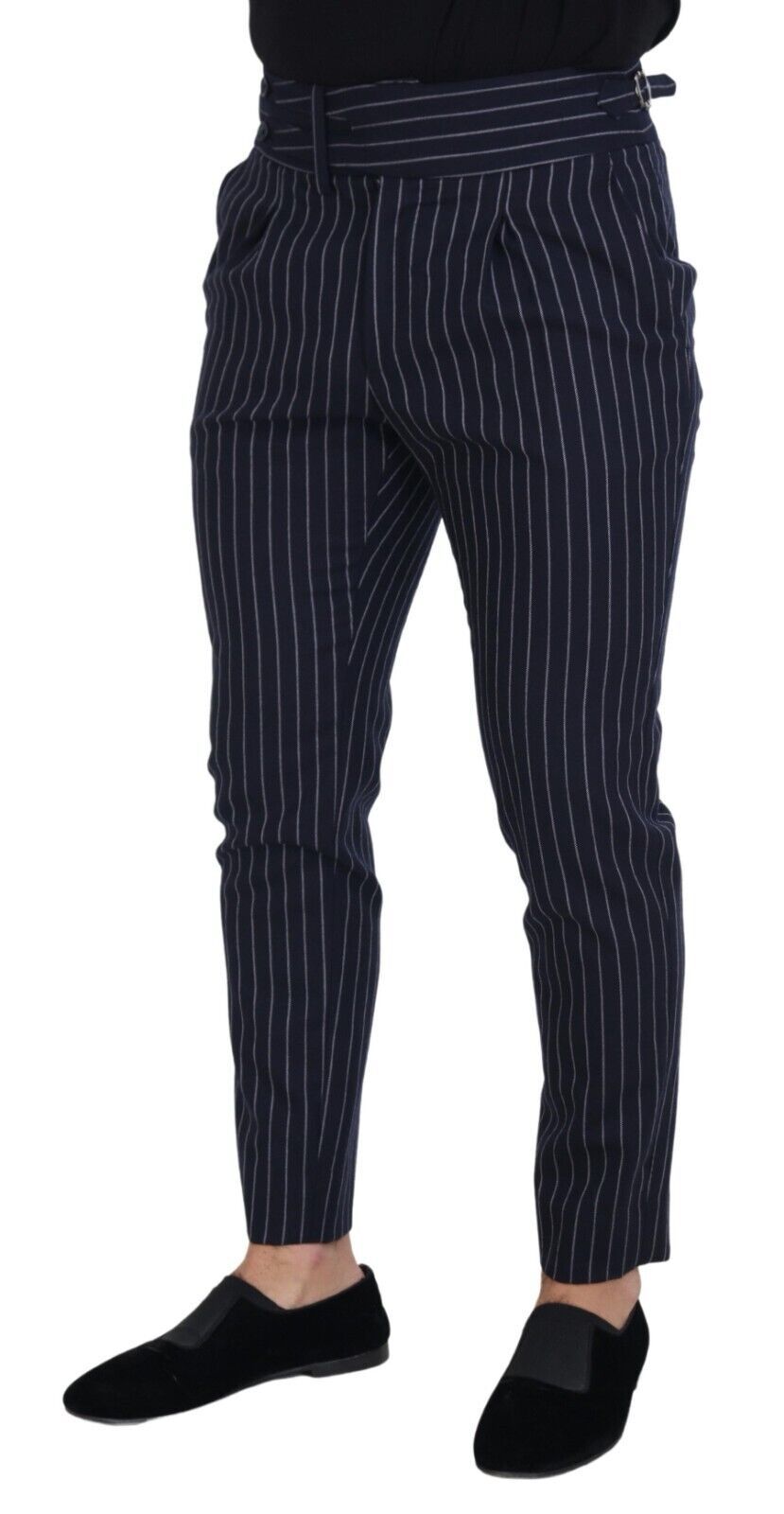 Dolce & Gabbana Sophisticated Blue Wool Blend Trousers - IT48 | M