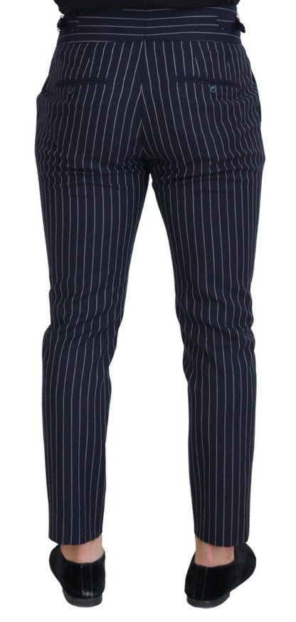 Dolce & Gabbana Sophisticated Blue Wool Blend Trousers - IT48 | M