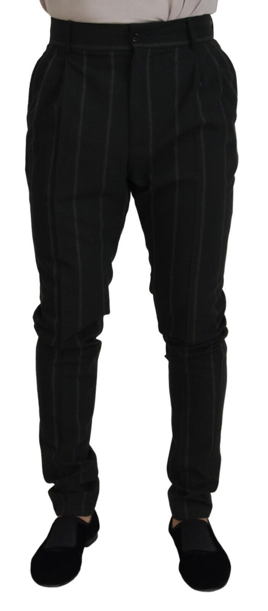 Dolce & Gabbana Elegant Black Tailored Trousers - IT48 | M