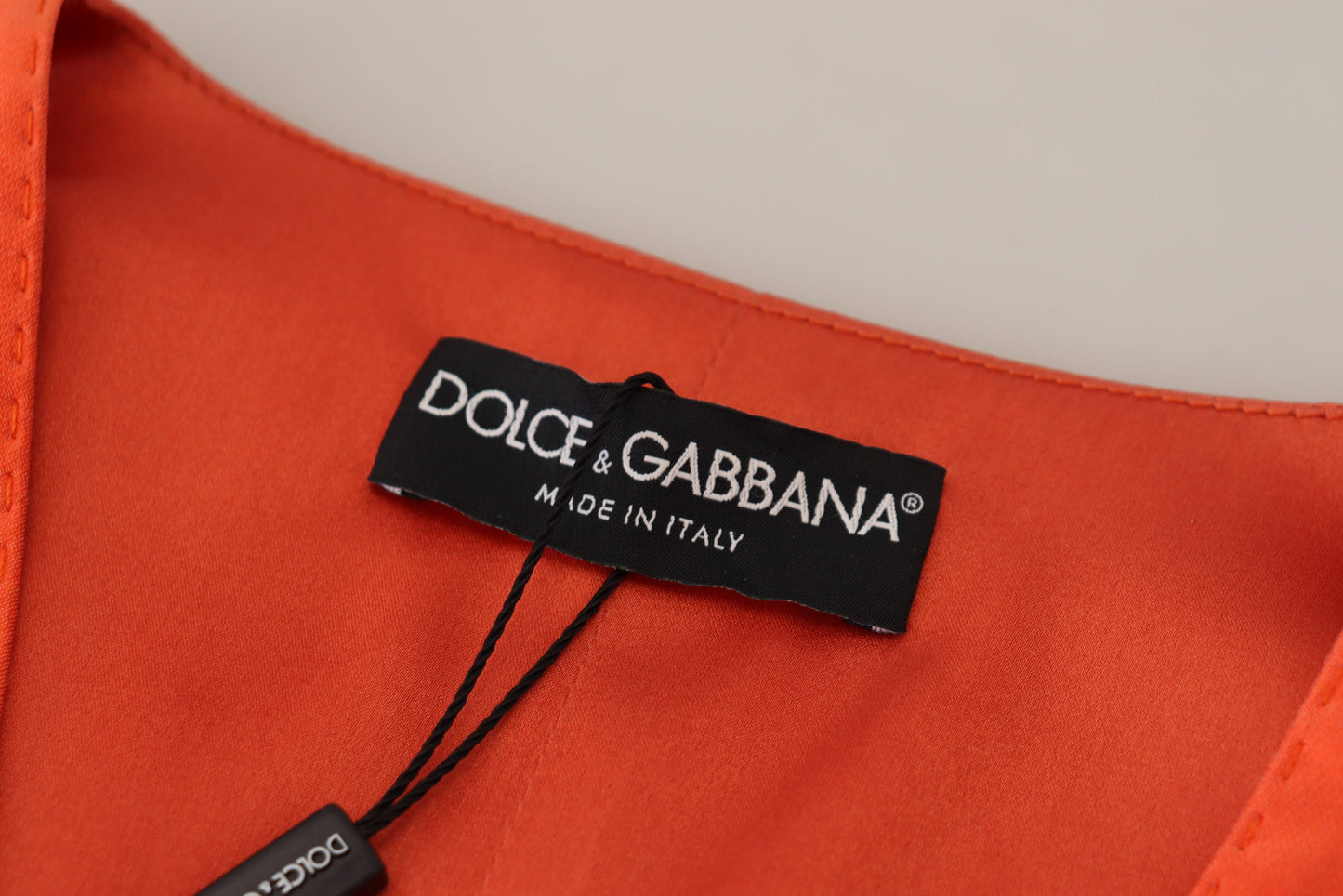 Dolce & Gabbana Elegant Orange Silk Waistcoat - IT40|S