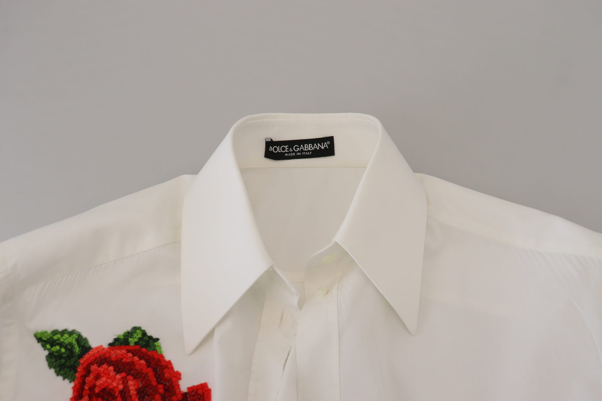 Dolce & Gabbana Elegant Floral Embroidered Silk Blend Shirt - IT36|XXS