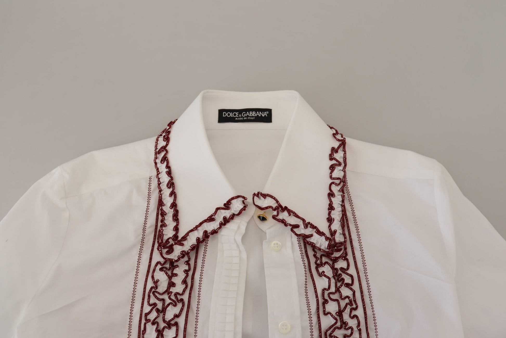 Dolce & Gabbana Elegant White Cotton Polo Top - IT38 | XS