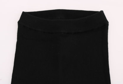 Dolce & Gabbana Elegant Black Cashmere Pants - IT36|XXS