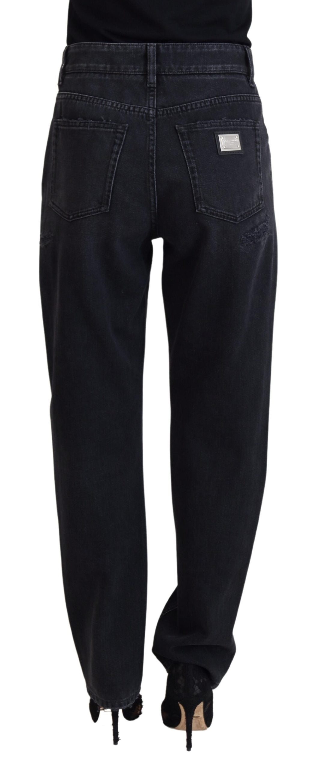 Dolce & Gabbana Chic Black Denim Pants - Elevate Your Wardrobe - IT40|S