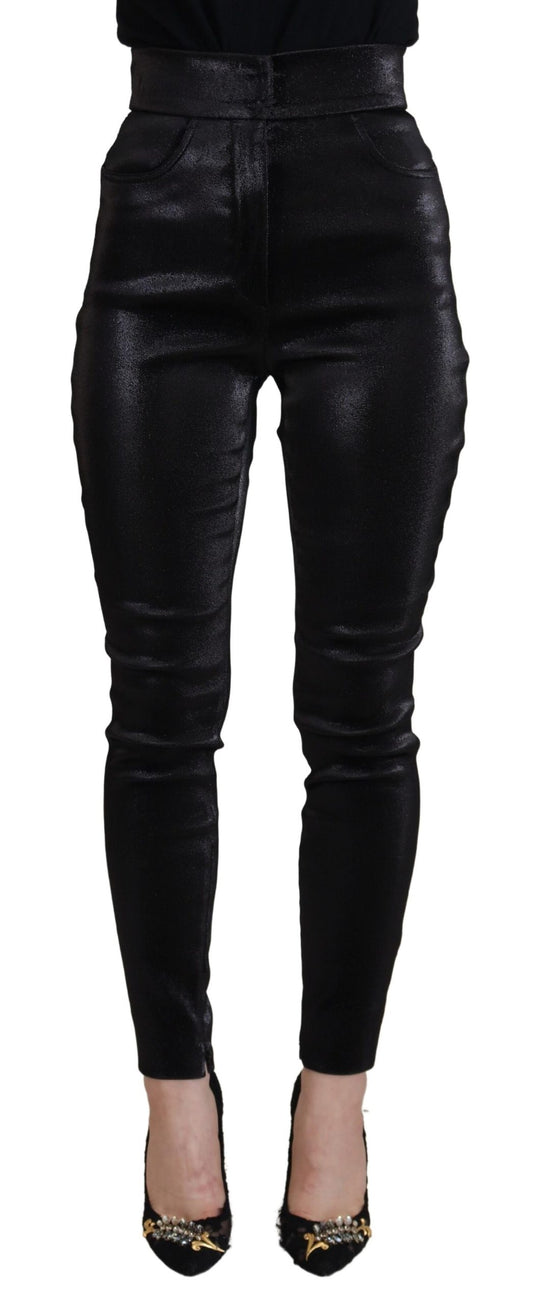 Dolce & Gabbana Elegant Black Denim Pants - Tailored Fit - IT36|XXS