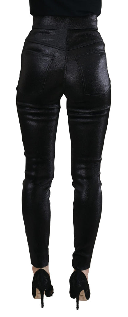 Dolce & Gabbana Elegant Black Denim Pants - Tailored Fit - IT36|XXS