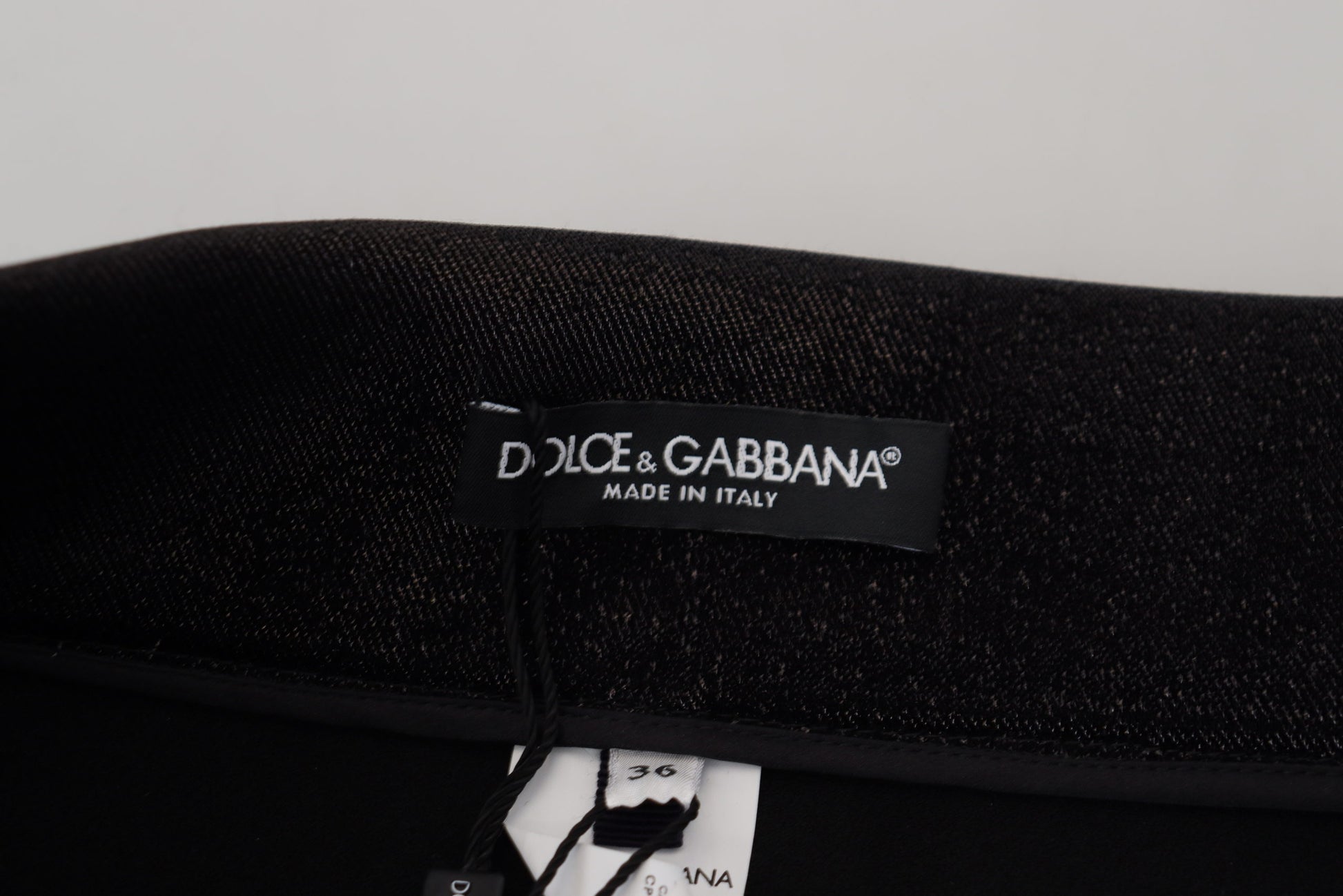 Dolce & Gabbana Elegant Black Denim Pants - Tailored Fit - IT36|XXS