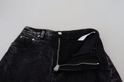 Dolce & Gabbana Elegant Black Denim Pants - IT40|S