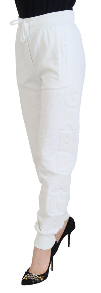 Dolce & Gabbana Elegant White Cotton Trousers