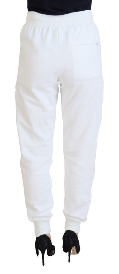 Dolce & Gabbana Elegant White Cotton Trousers - IT40|S