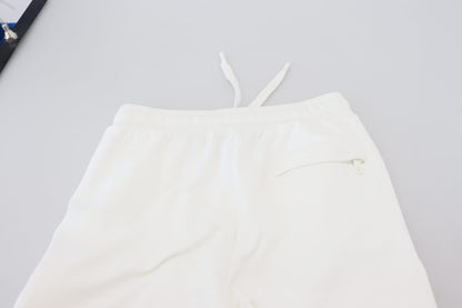 Dolce & Gabbana Elegant White Cotton Trousers - IT40|S