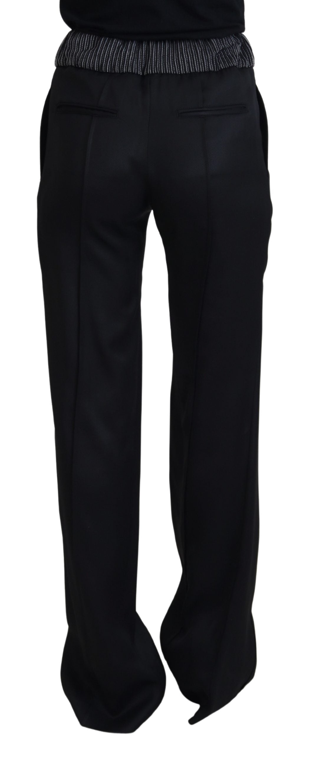 Dolce & Gabbana Elegant Black Cotton Pants - IT38|XS