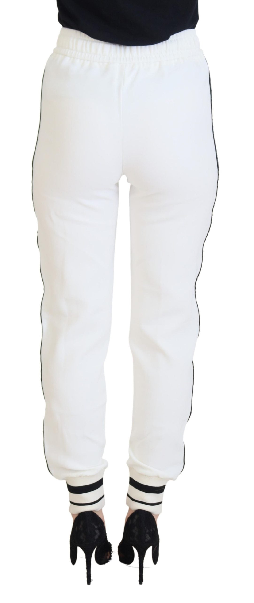 Dolce & Gabbana Chic White Jogger Pants for Elevated Comfort - IT36|XXS