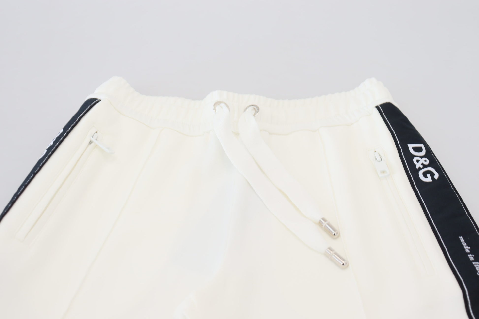 Dolce & Gabbana Chic White Jogger Pants for Elevated Comfort - IT36|XXS