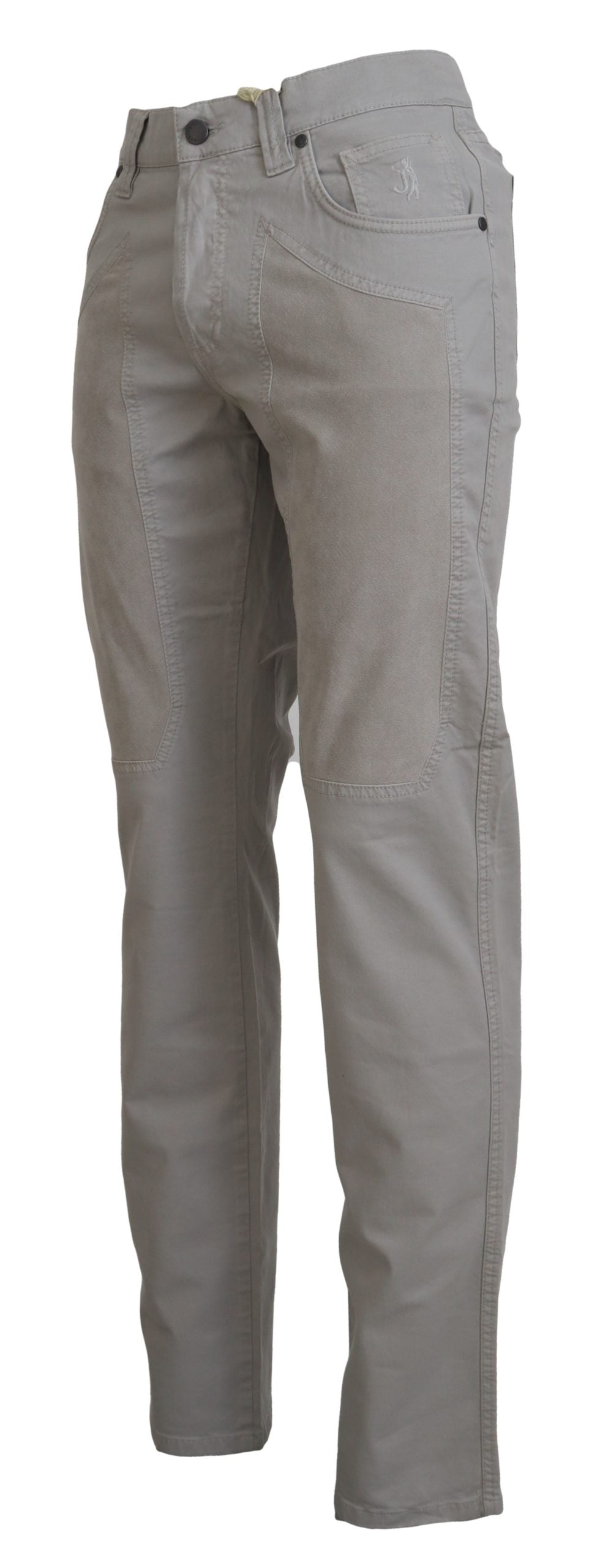 Jeckerson Elegant Gray Cotton Blend Pants - W36