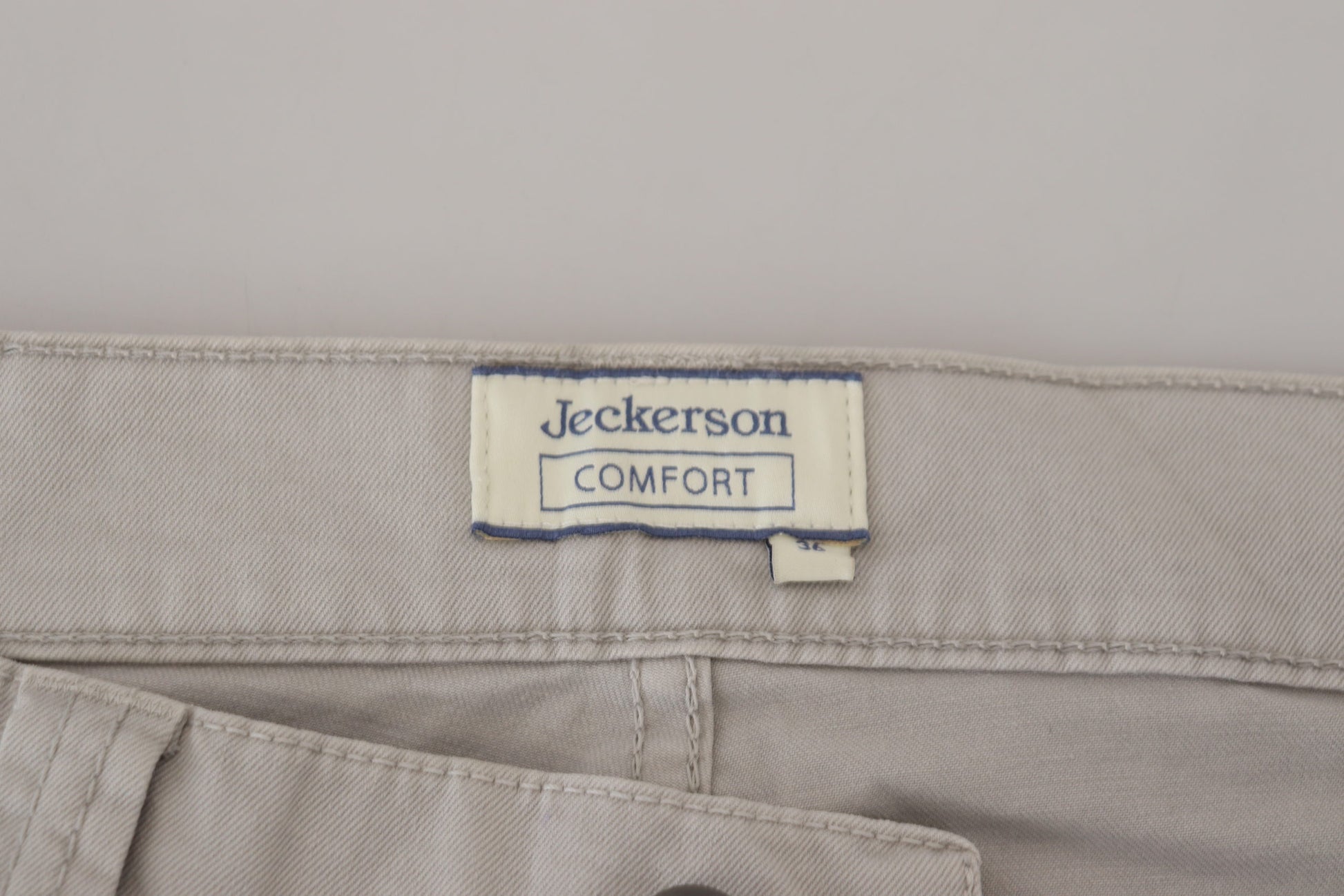 Jeckerson Elegant Gray Cotton Blend Pants - W36