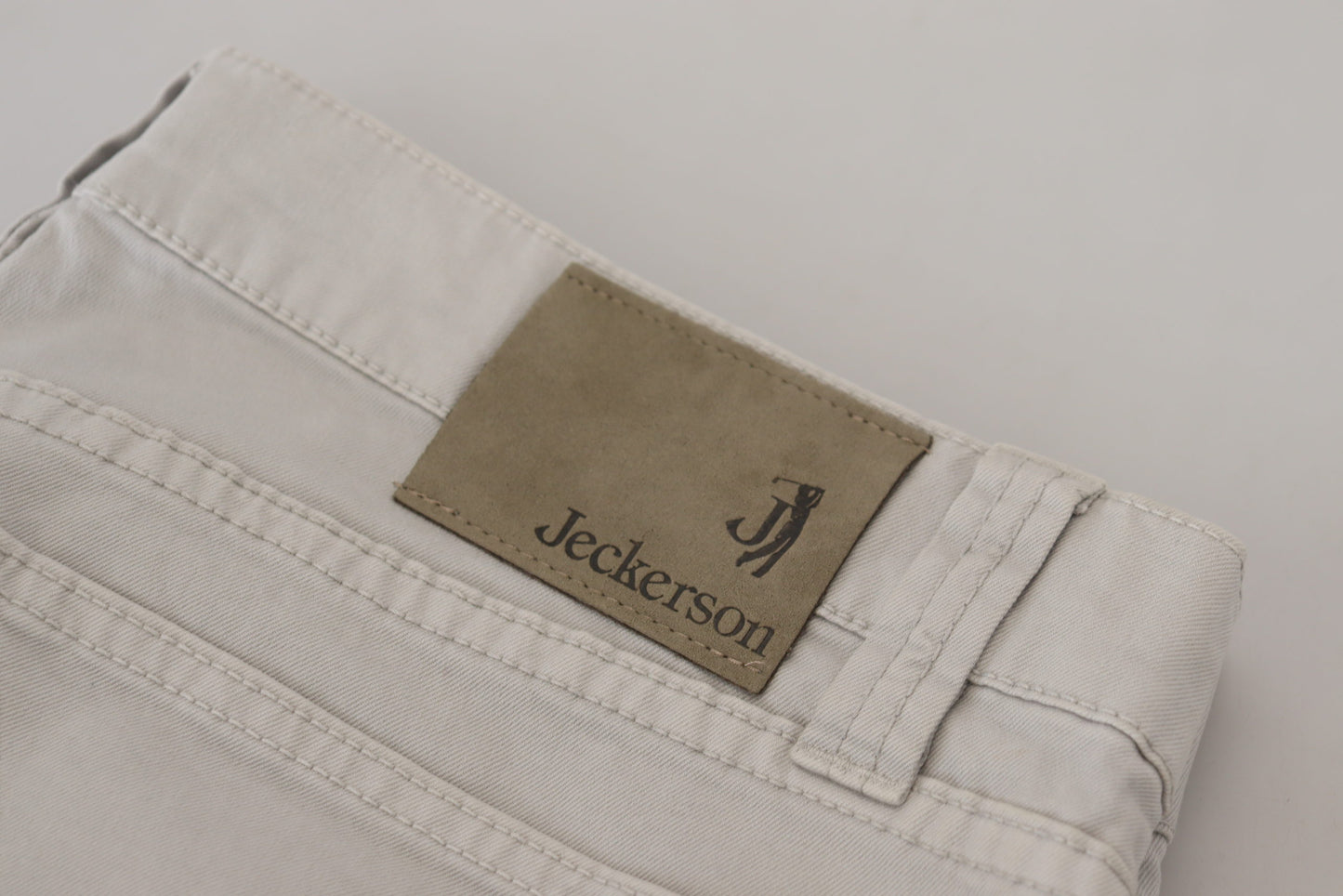 Jeckerson Elegant Gray Cotton Blend Pants - W36