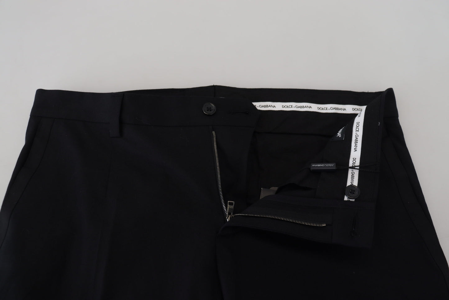 Dolce & Gabbana Elegant Black Cotton Trousers - IT46 | S