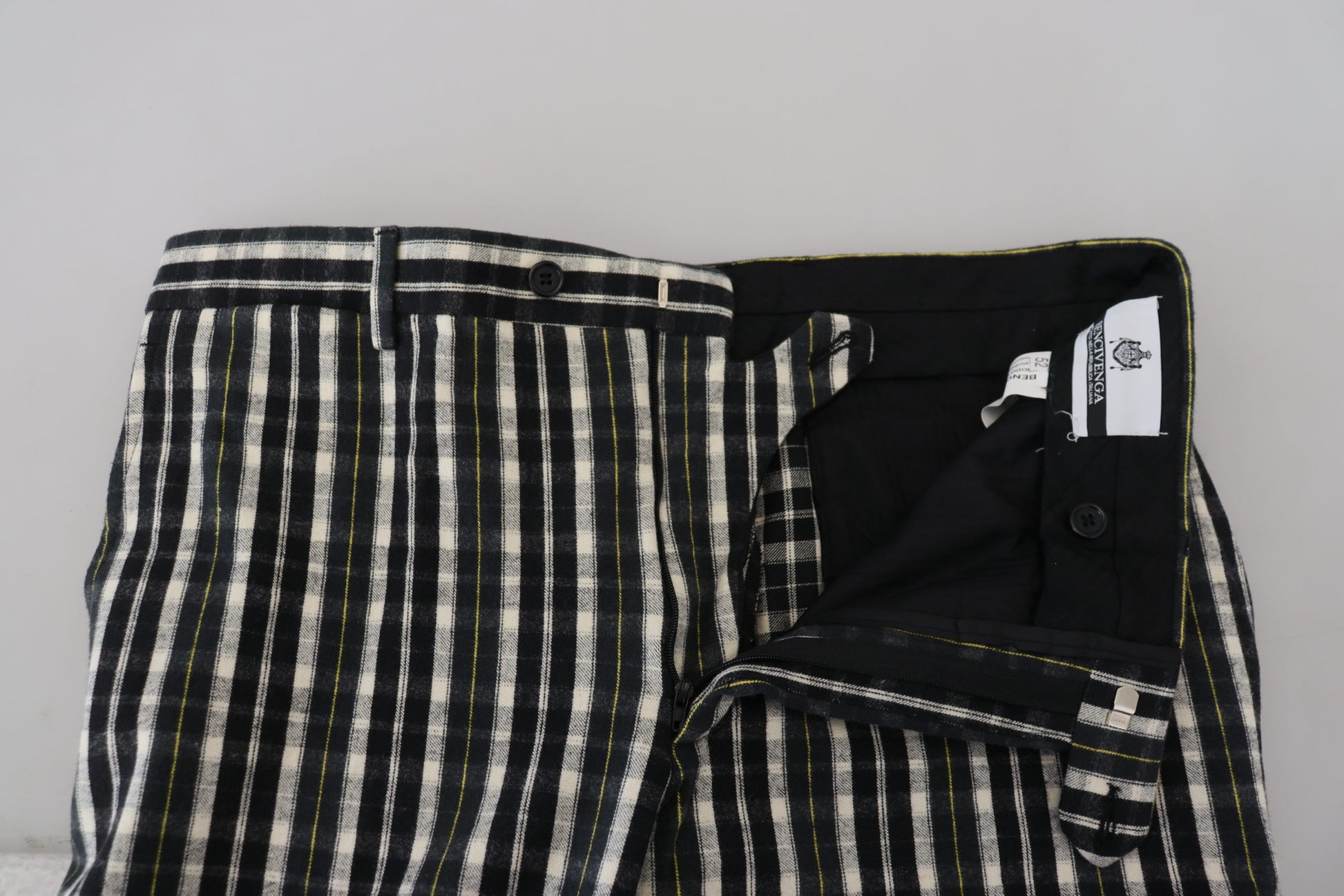 Elegant Black and White BENCIVENGA Pants - IT46 | S