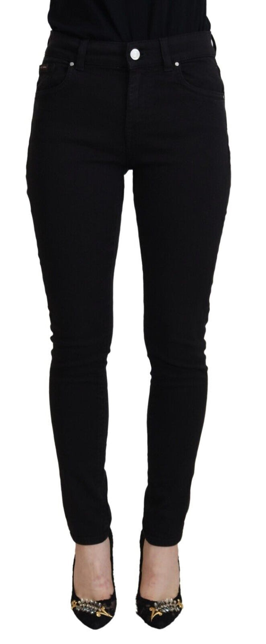 Dolce & Gabbana Elegant Black Denim Pants - IT38 | XS