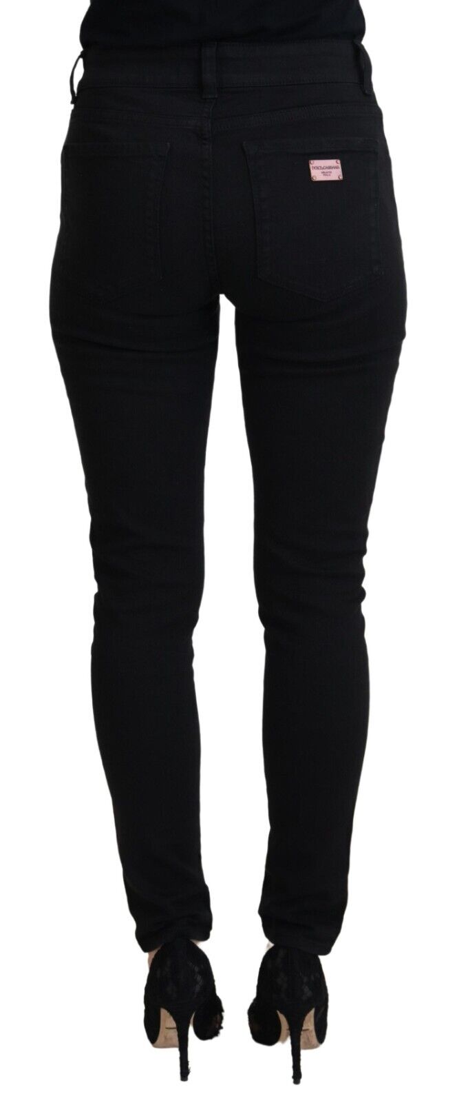 Dolce & Gabbana Elegant Black Denim Pants - IT38 | XS