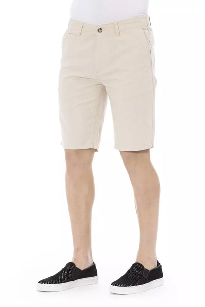 Baldinini Trend Beige Cotton Men Short