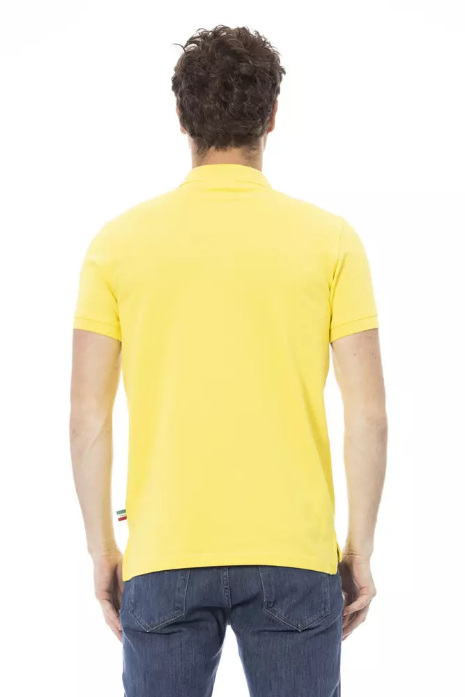 Baldinini Trend Yellow Cotton Men Polo Shirt