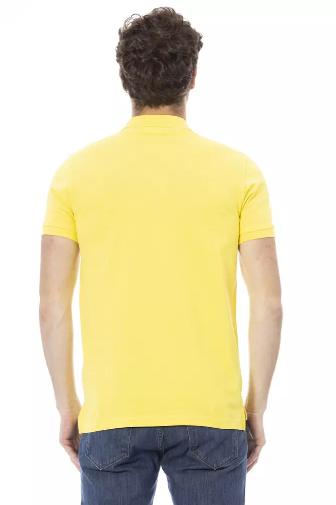 Baldinini Trend Yellow Cotton Men Polo Shirt