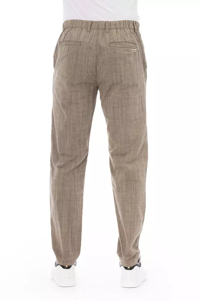 Baldinini Trend Beige Cotton Men Chino Pant