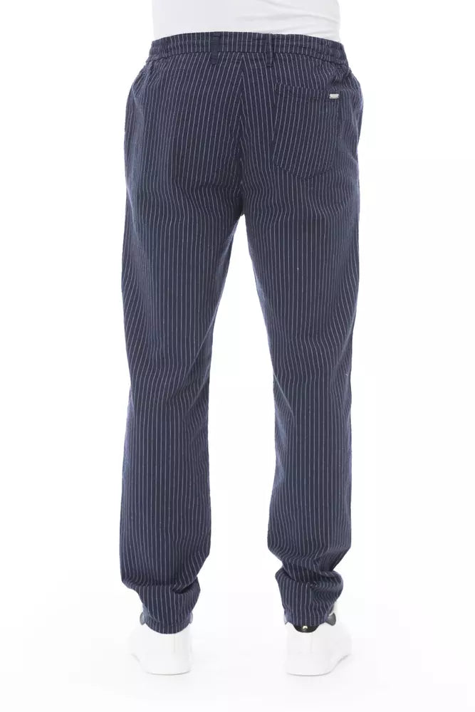 Baldinini Trend Blue Cotton Men Chino Trouser