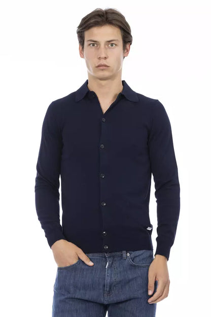 Baldinini Trend Blue Cotton Men Shirt - S