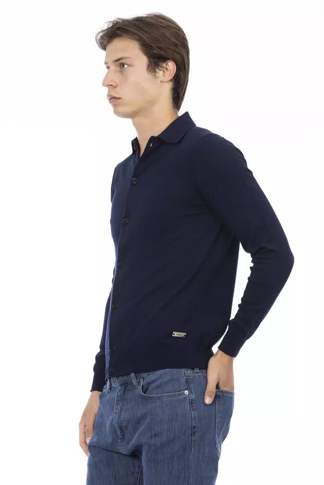 Baldinini Trend Blue Cotton Men Shirt - S