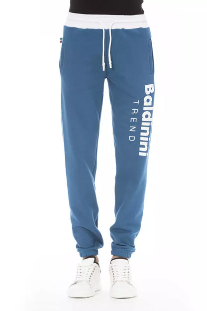 Baldinini Trend Blue Cotton Men’s Sport Pant