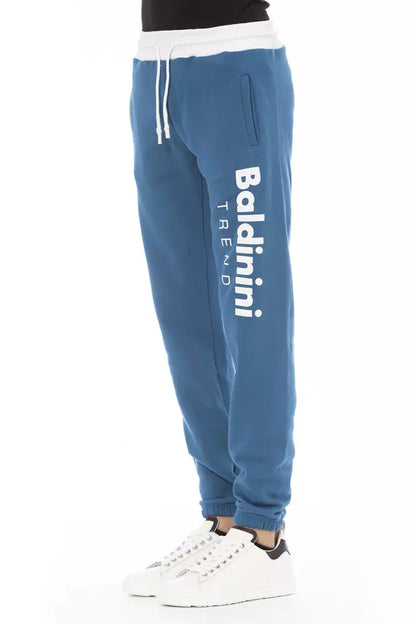 Baldinini Trend Blue Cotton Men’s Sport Pant