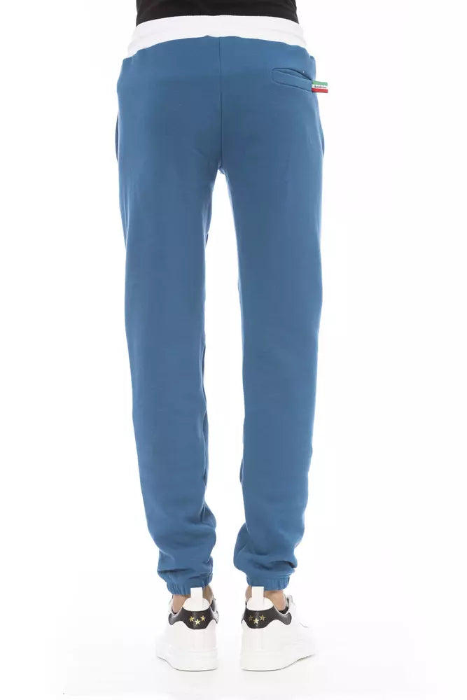 Baldinini Trend Blue Cotton Men’s Sport Pant