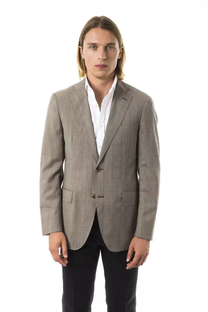 Uominitaliani Gray Wool Men’s Blazer