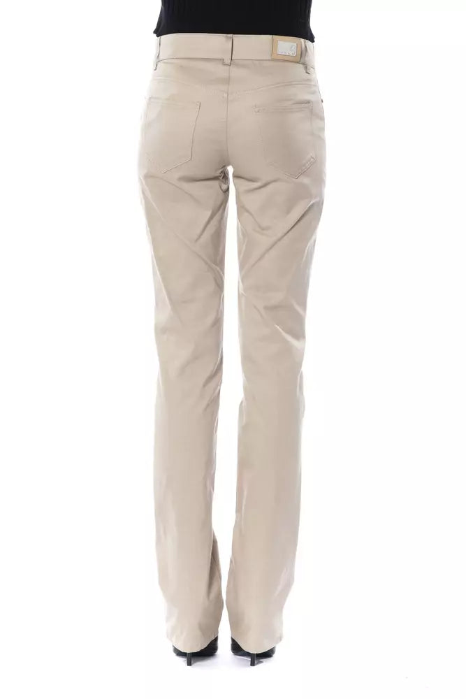 BYBLOS Beige Cotton Women Pant