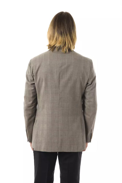 Uominitaliani Gray Wool Men’s Blazer