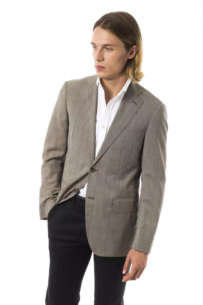 Uominitaliani Gray Wool Men’s Blazer