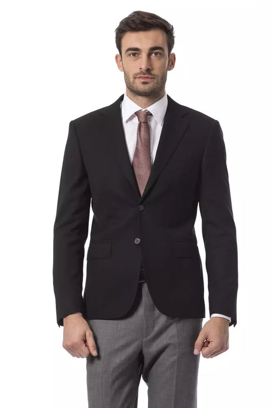 Billionaire Italian Couture Black Wool Men’s Blazer