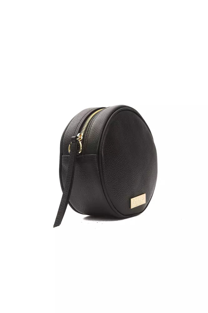 Pompei Donatella Black Leather Women Crossbody