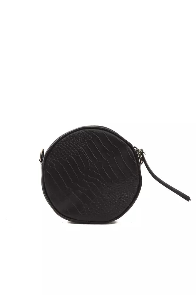 Pompei Donatella "Black Leather Women Crossbody Bag"