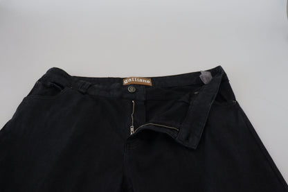 John Galliano Elegant Black Mainline Cotton Jeans - IT44 | XS