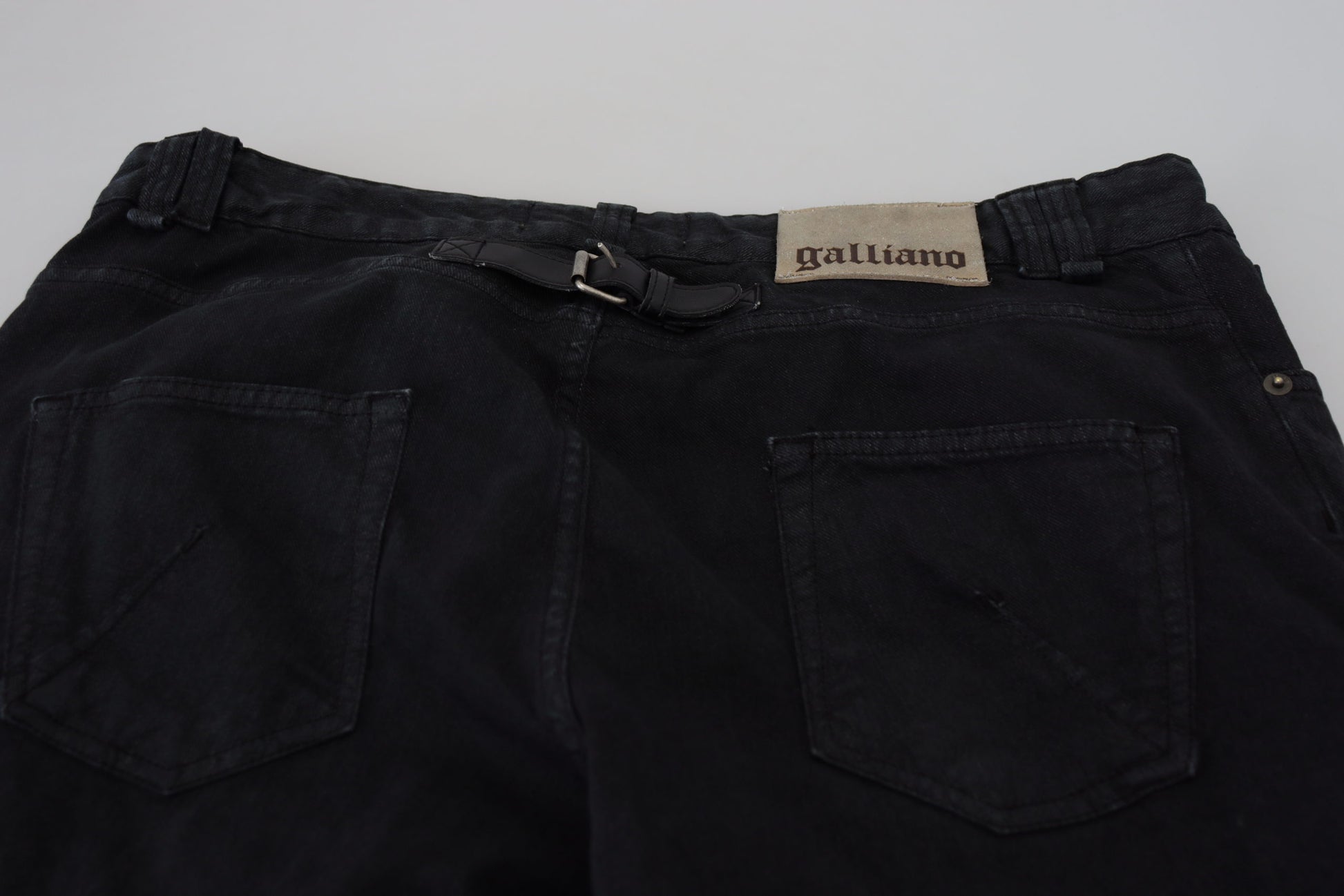 John Galliano Elegant Black Mainline Cotton Jeans - IT44 | XS