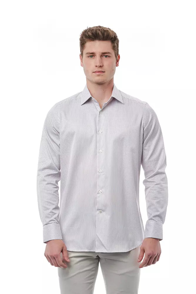 Bagutta White Cotton Mens Shirt