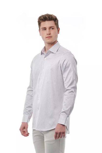 Bagutta White Cotton Mens Shirt