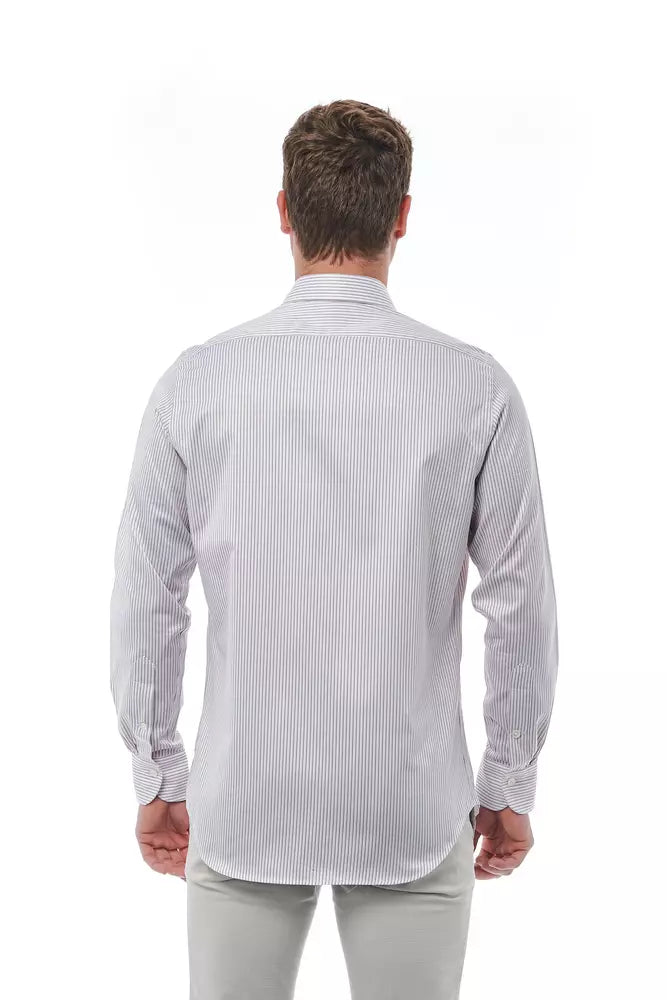 Bagutta White Cotton Mens Shirt